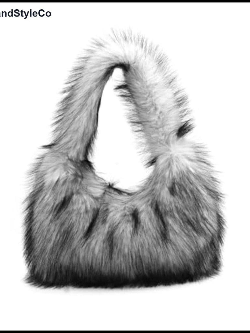 Faux Fur Hobo Shoulder Bag Fluffy Plush Tote Handbag Y2K Furry Purse for Women